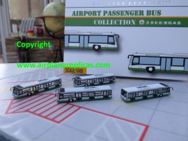 EVA Air Airport buses set of 4 1/400 scale